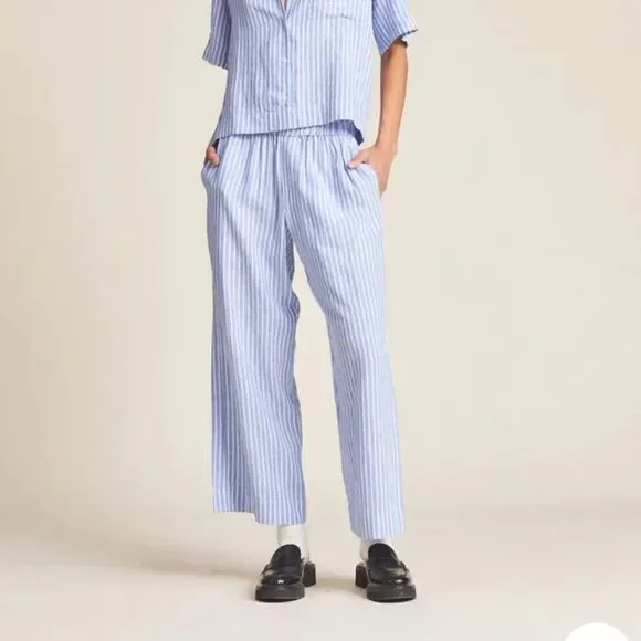 Trovata Blue and White Casual Striped Bottoms Blue White Size XS - Picture 1 of 7